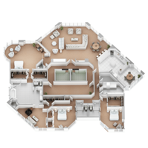 color floor plans with dimensions